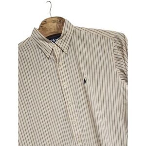 Polo Ralph Lauren Men's Yarmouth Yellow Long-sleeve Button-up Shirt-Size 17.5-34